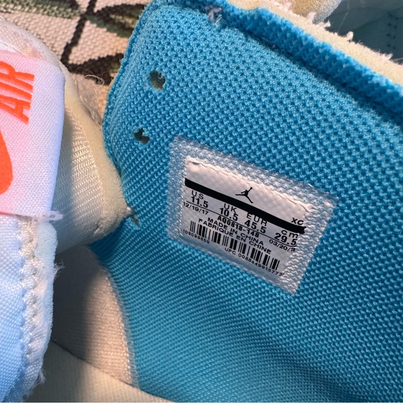 Nike Air Jordan 1 High Off-White University Blue UNC Men’s Size 11.5 - Picture 6 of 10